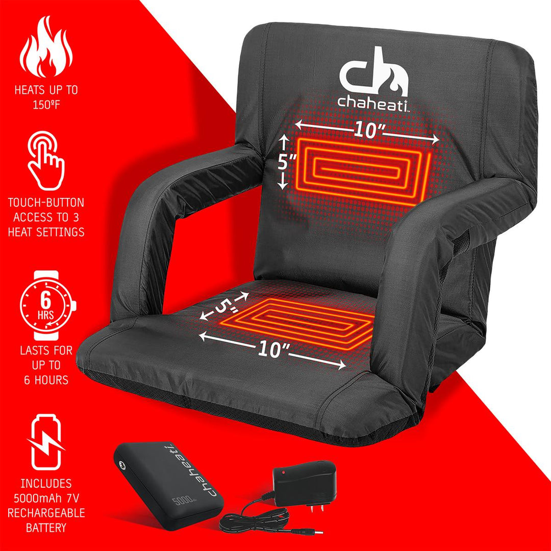 Chaheati 7V Heated Folding Bleacher Seat - Chair